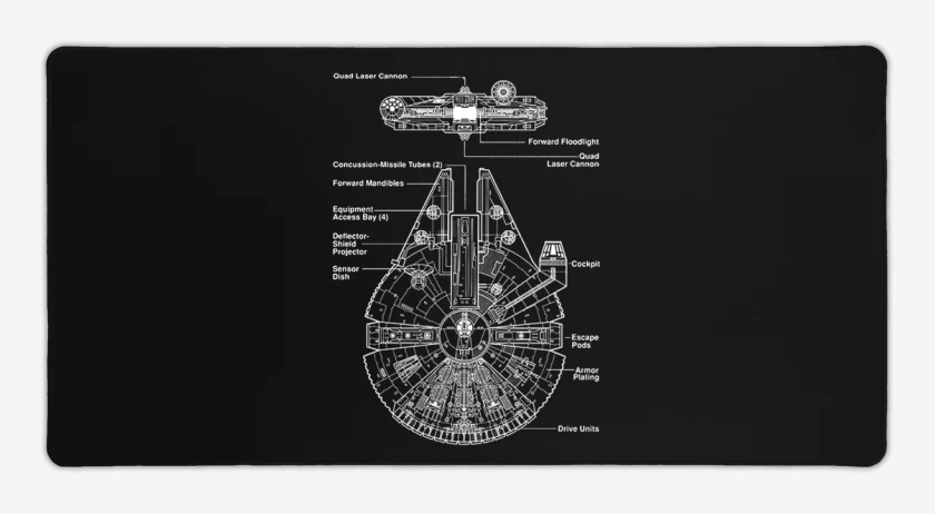 Mouse pad Gamer Halcon milenario
