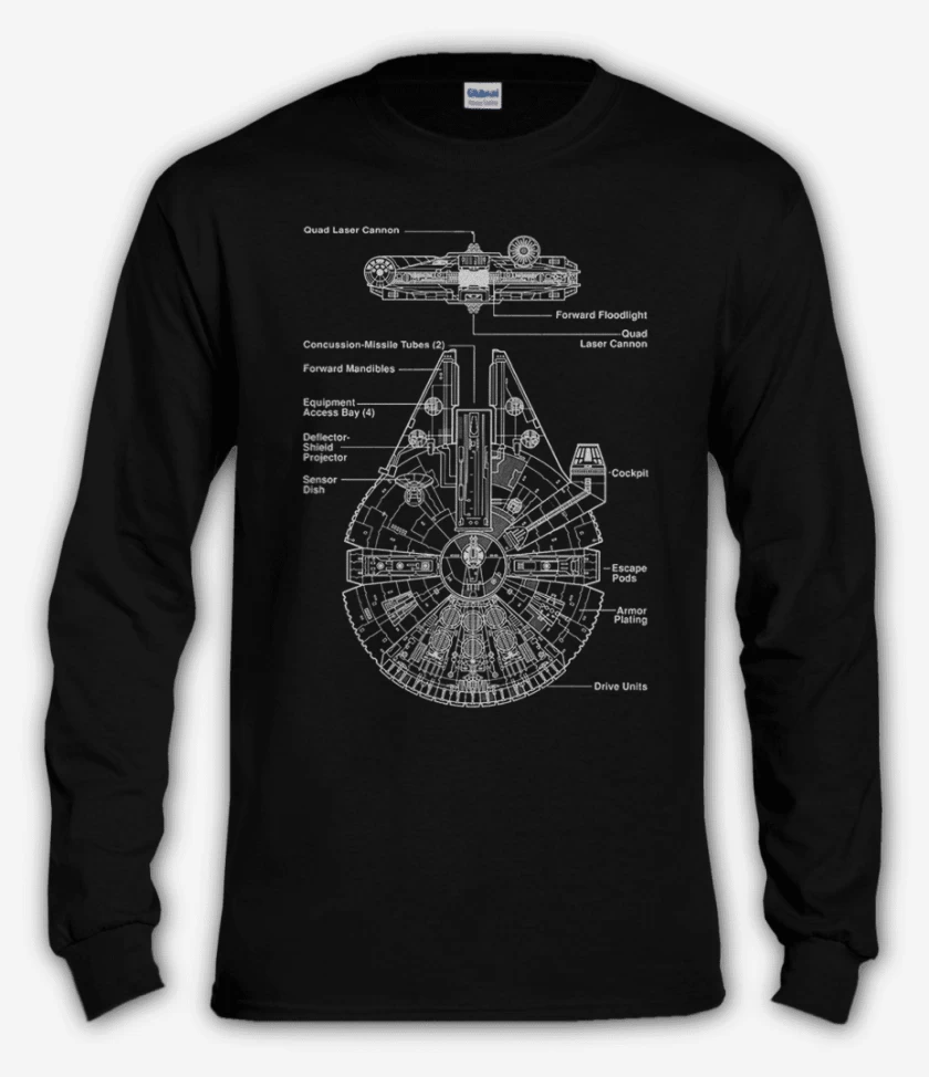Polera manga larga Halcon milenario
