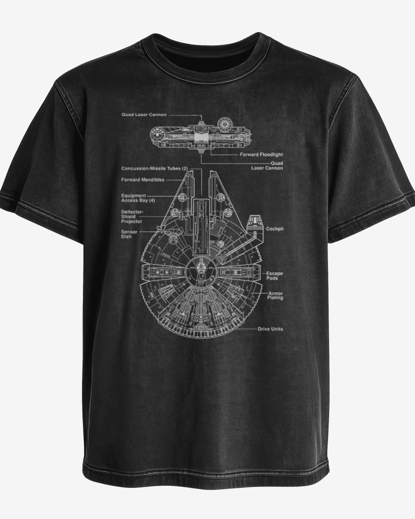 Polera desgastada Halcon milenario