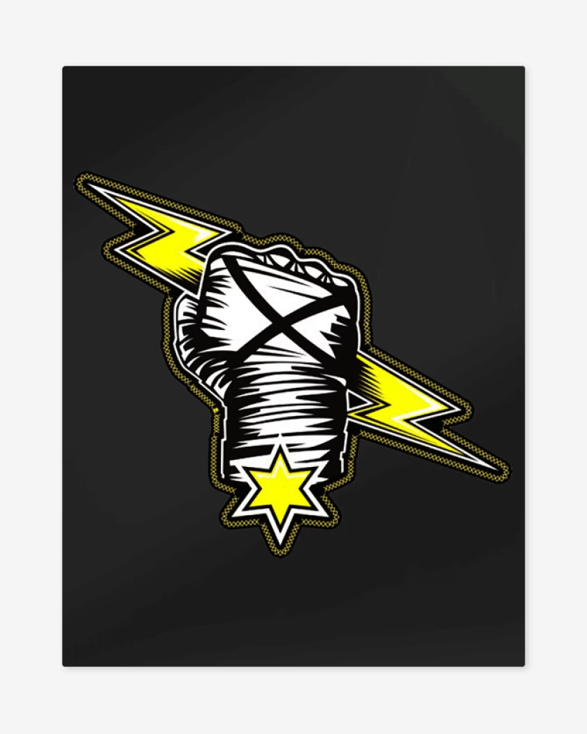 Print metalico Negro de cm punk