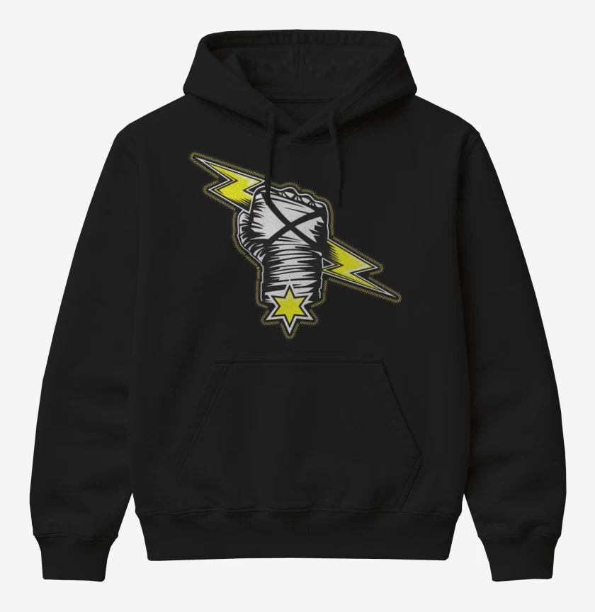 Poleron Canguro básico Negro de cm punk