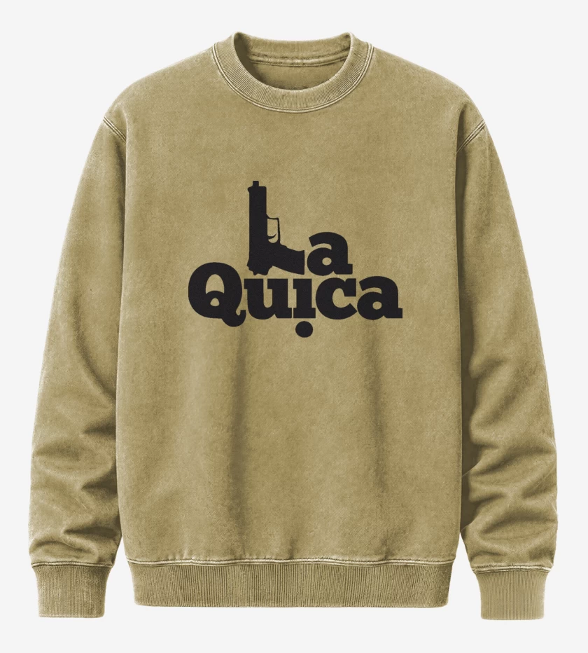 Poleron Polo Acid Wash Beige de La quica