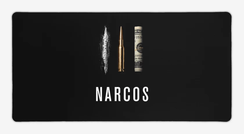 Mouse pad Gamer Negro de Narcos 3