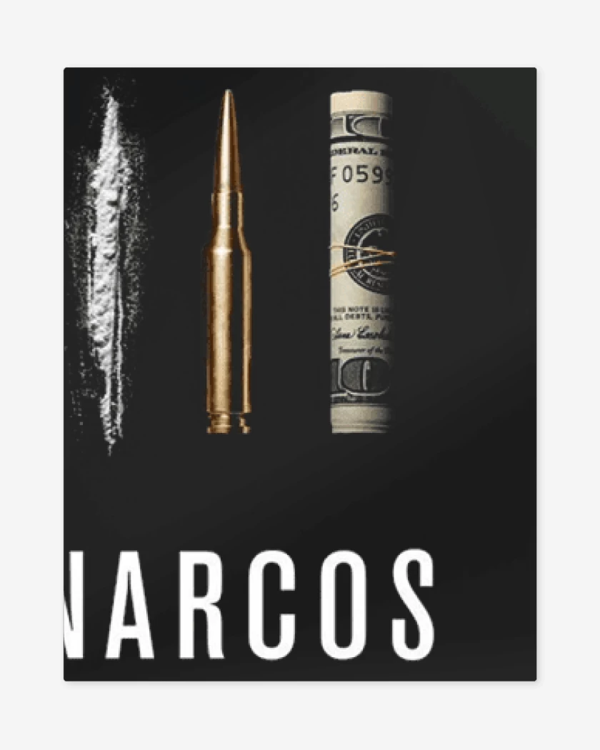 Print metalico Negro de Narcos 3