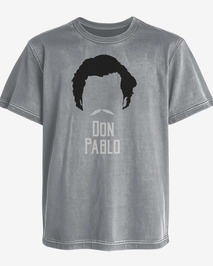 Polera desgastada Gris Melange de Don Pablo