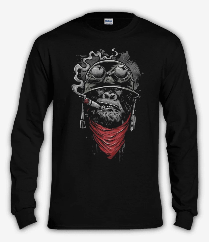Polera manga larga Negro de Le gorila