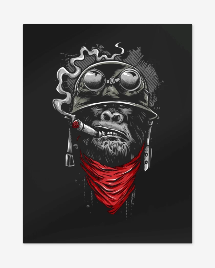 Print metalico Negro de Le gorila