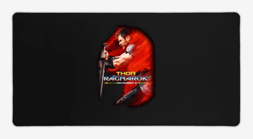 Mouse pad Gamer Negro de Thor ragnarok