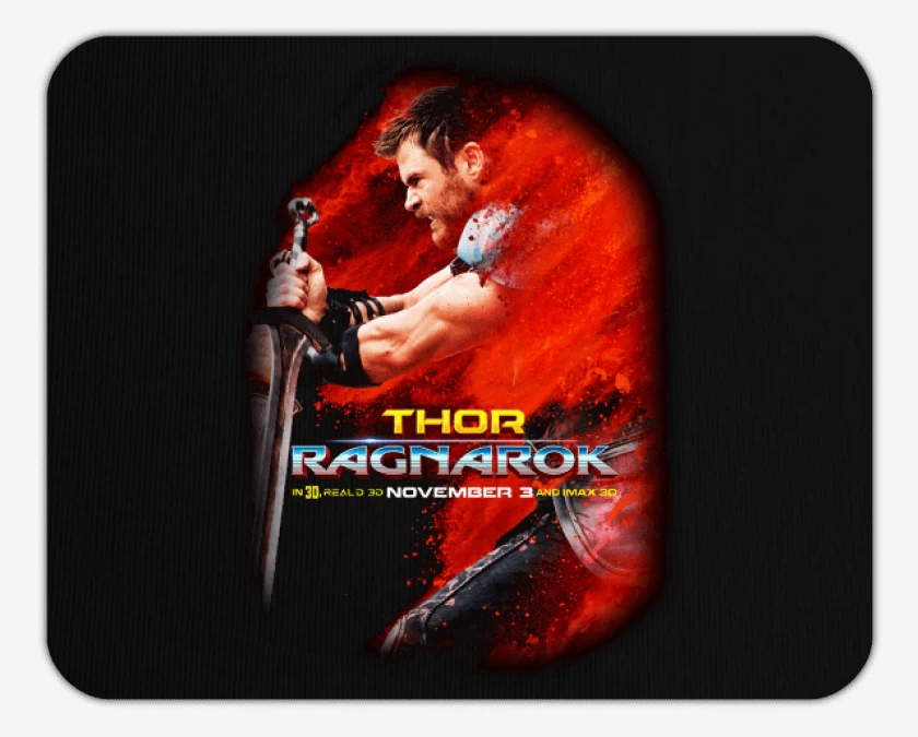 Mousepad Negro de Thor ragnarok