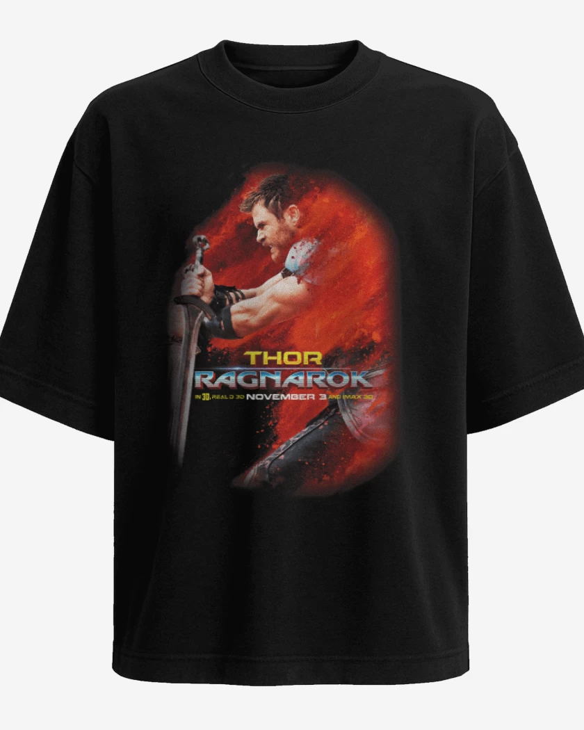 Polera Oversize Negro de Thor ragnarok