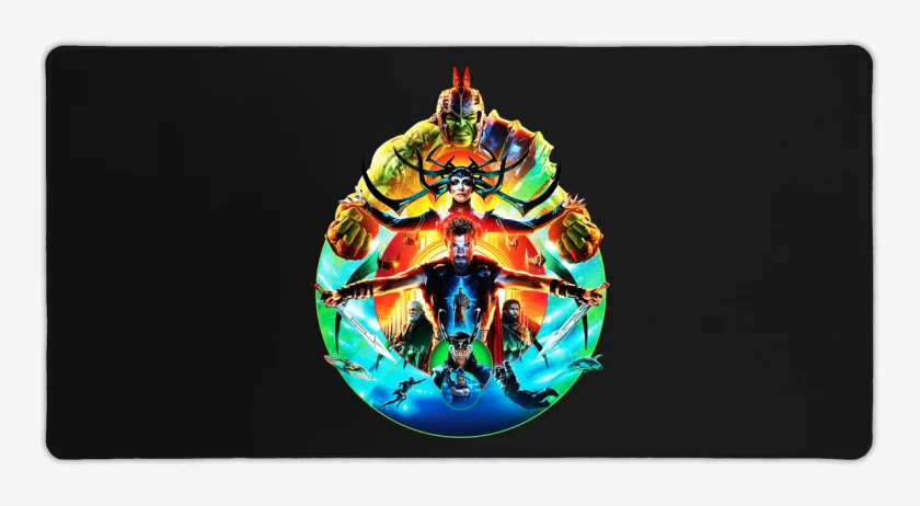 Mouse pad Gamer Negro de Thor ragnarok 2