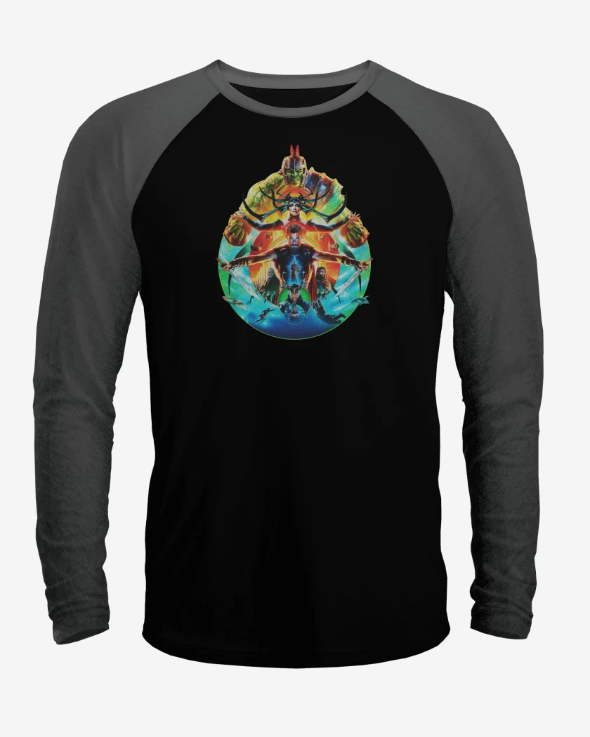 Polera Raglan Negro / Negro Heather de Thor ragnarok 2
