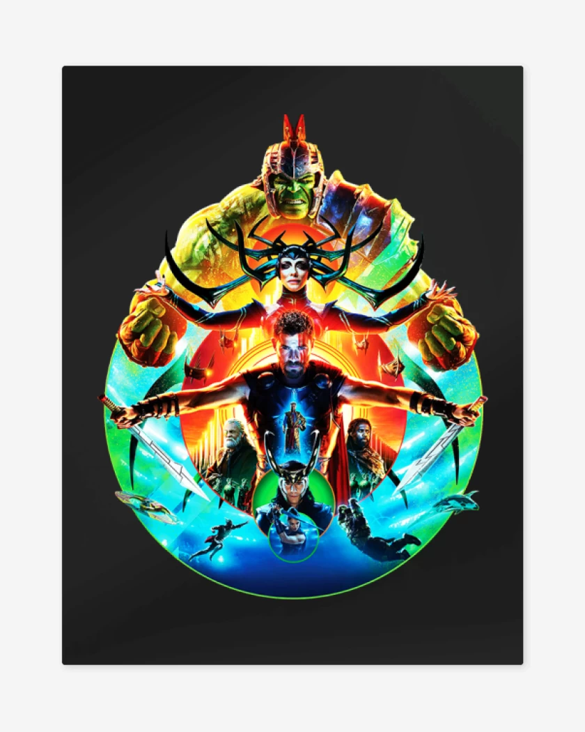 Print metalico Negro de Thor ragnarok 2
