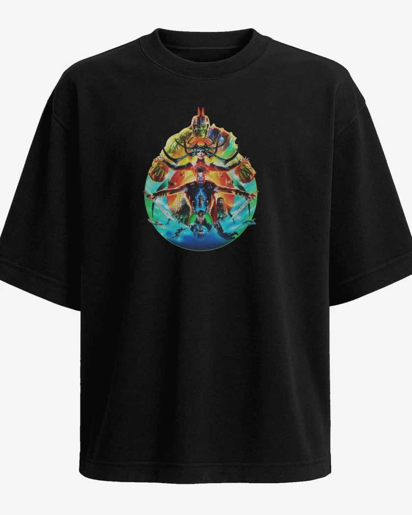 Polera Oversize Negro de Thor ragnarok 2