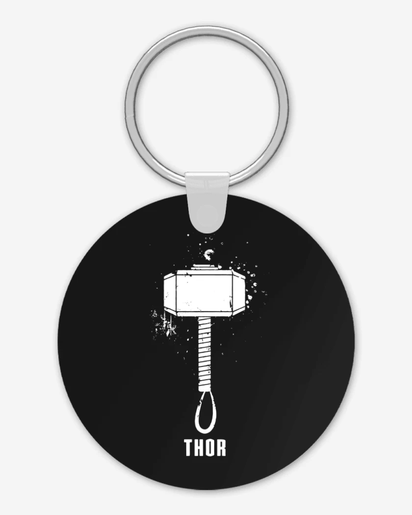 Llavero Negro de Martillo de thor