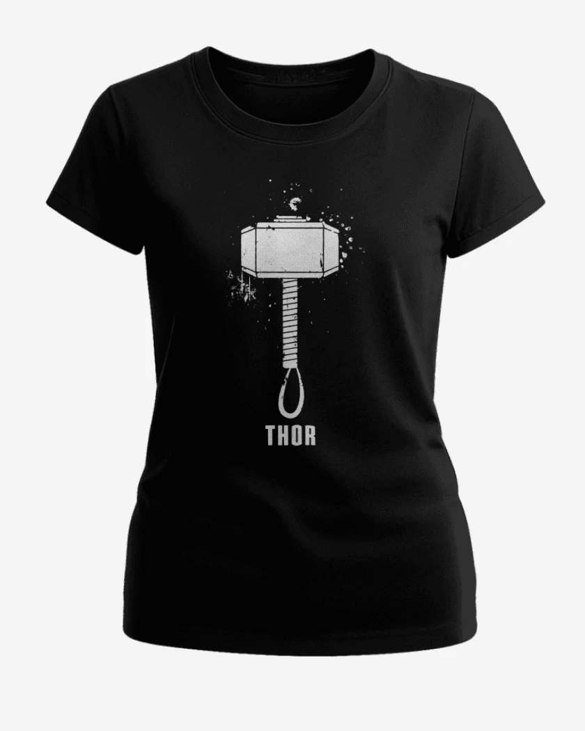 Polera de Mujer Negro de Martillo de thor