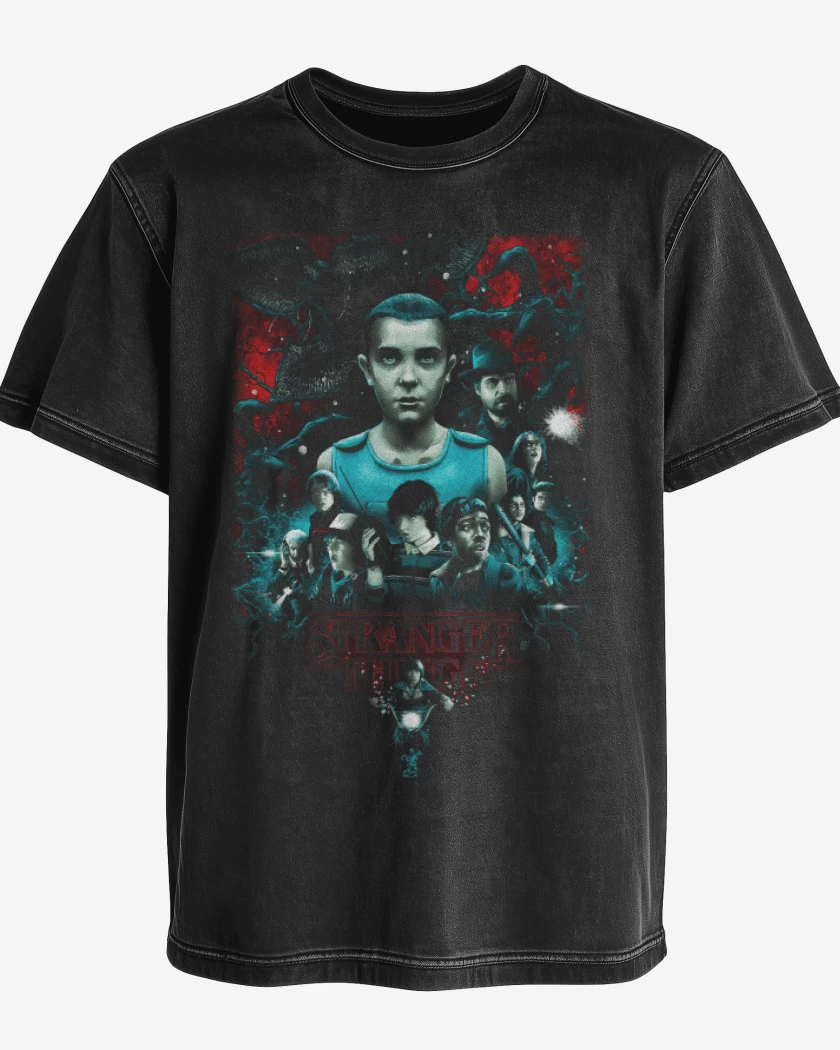 Polera desgastada Negro de St