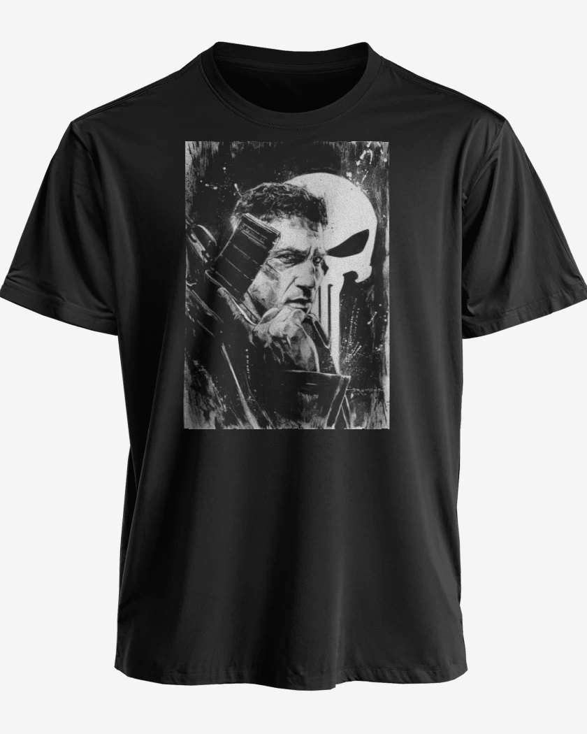 Polera premium Negro de El que castiga the rial 