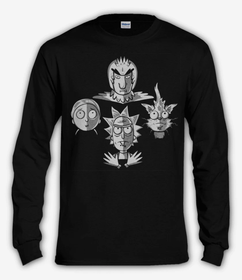 Polera manga larga Negro de Rick and Rhapsody
