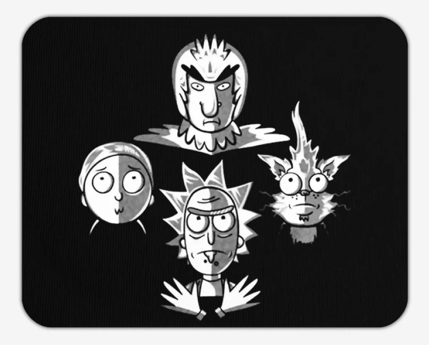 Mousepad Negro de Rick and Rhapsody