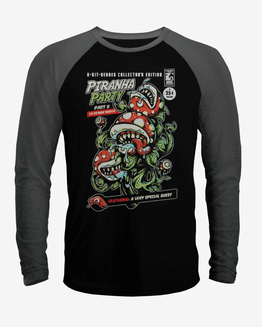 Polera Raglan Piranha Party