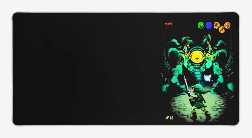 Mouse pad Gamer Negro de Zelda arañita