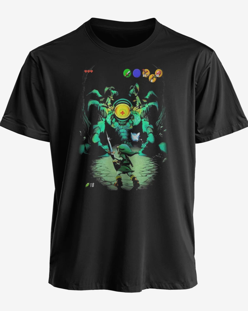 Polera premium Negro de Zelda arañita