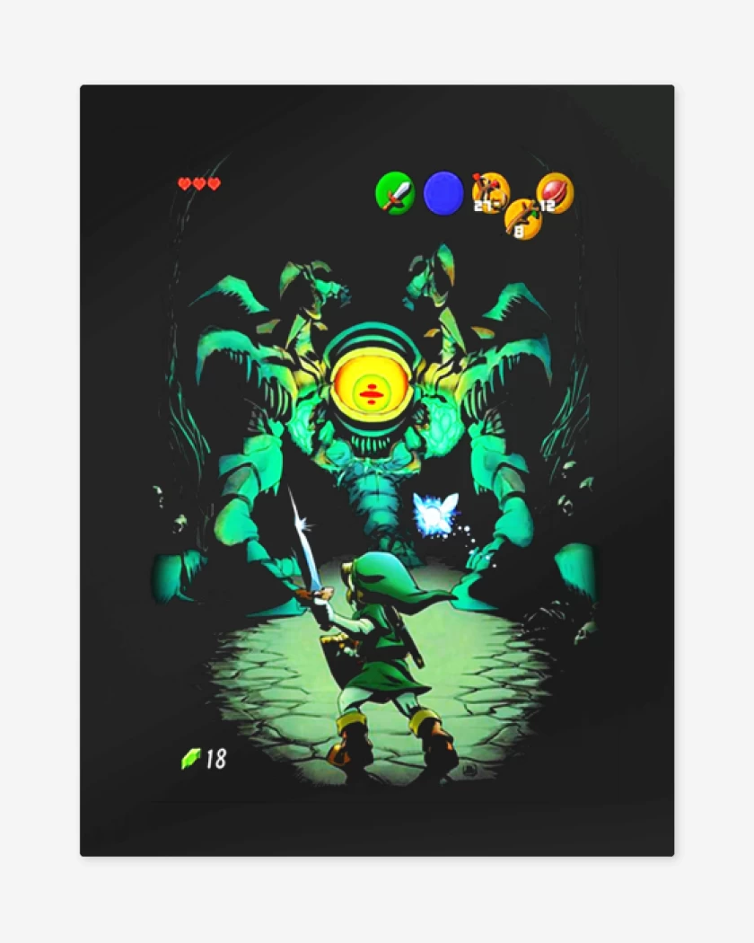 Print metalico Negro de Zelda arañita