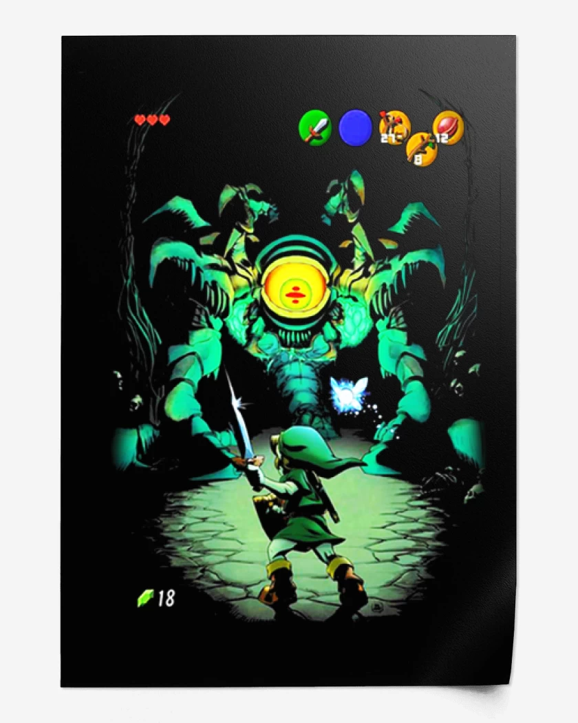 Print Negro de Zelda arañita