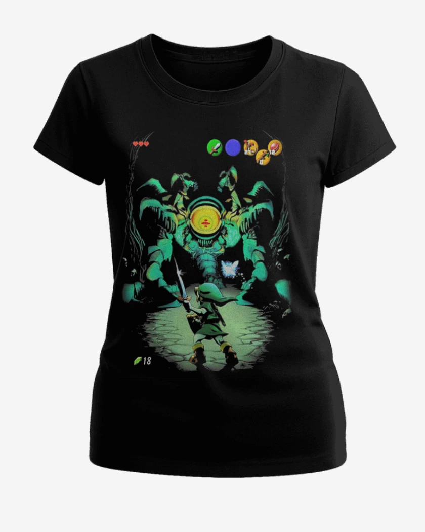 Polera de Mujer Negro de Zelda arañita