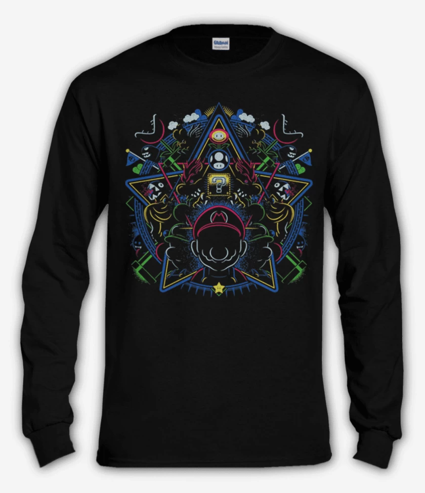 Polera manga larga Mundo Super bigote