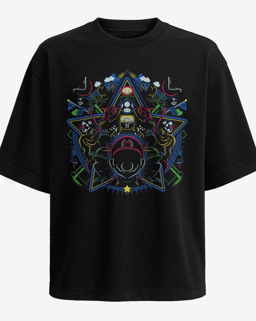 Polera Oversize Mundo Super bigote