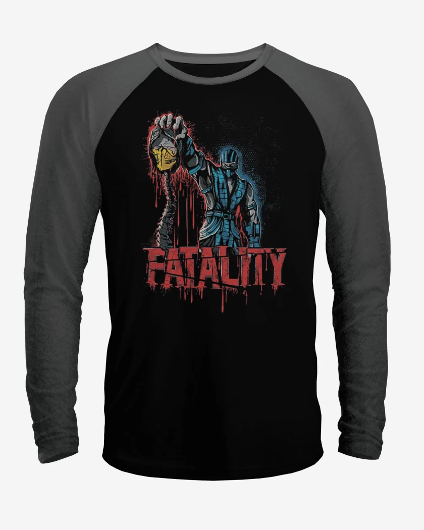 Polera Raglan Negro / Negro Heather de Fatality