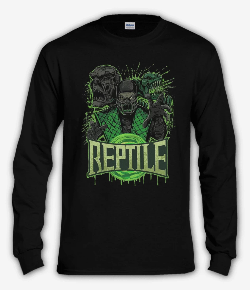 Polera manga larga Negro de El reptil