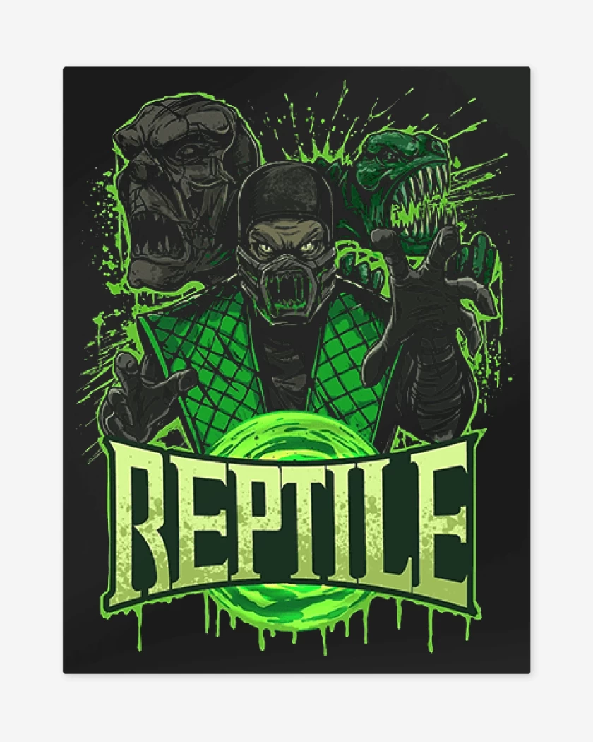 Print metalico Negro de El reptil