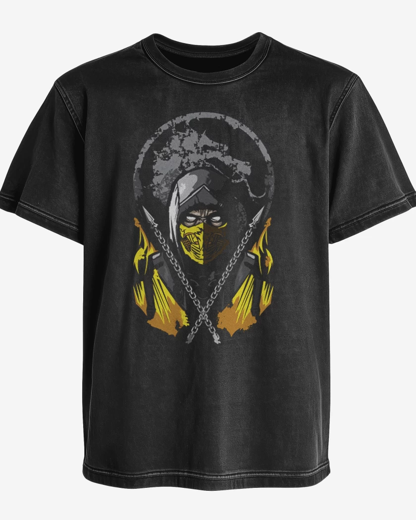 Polera desgastada Negro de El escorpion