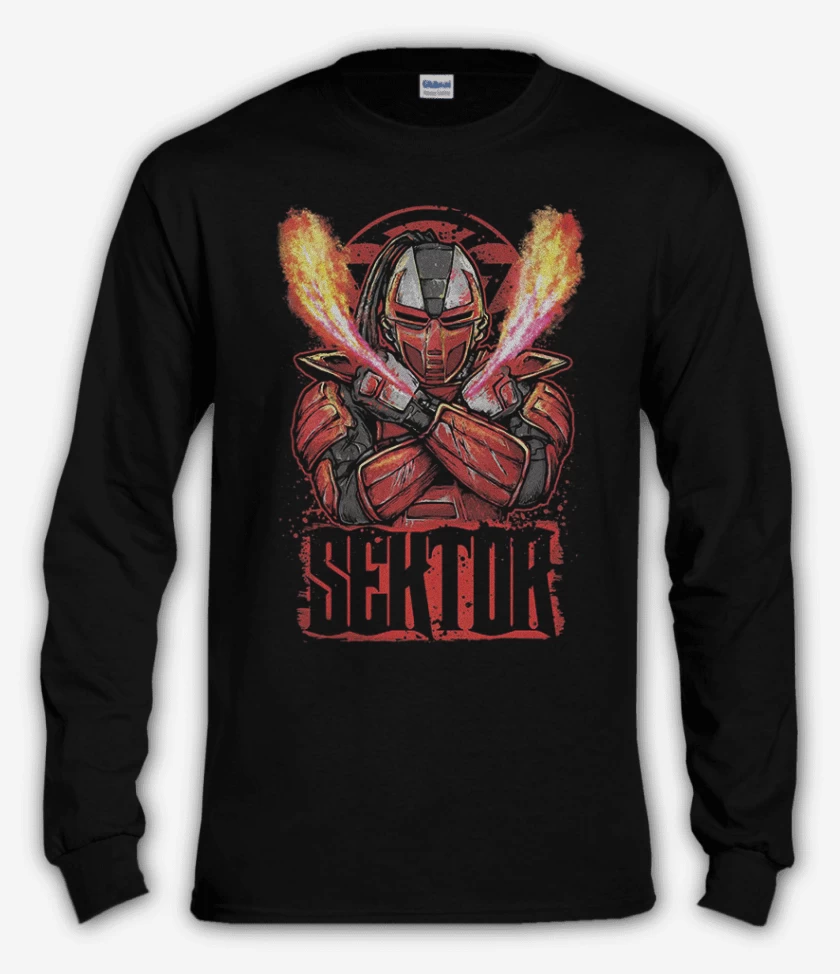 Polera manga larga Negro de Sekctor