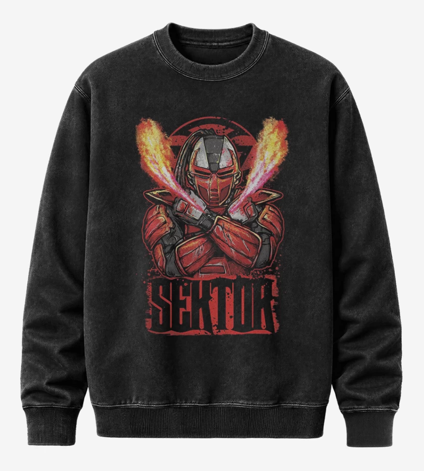 Poleron Polo Acid Wash Negro de Sekctor