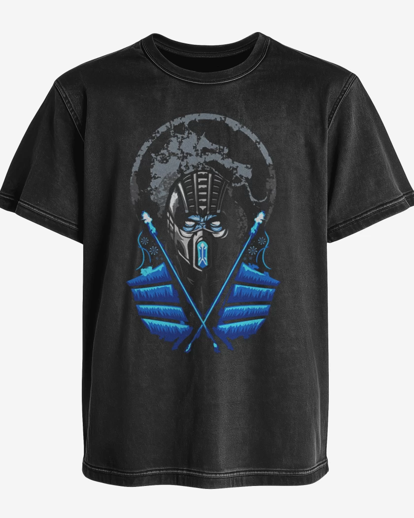Polera desgastada Negro de Sub Zero