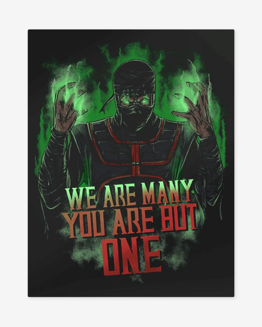 Print metalico Negro de We are many