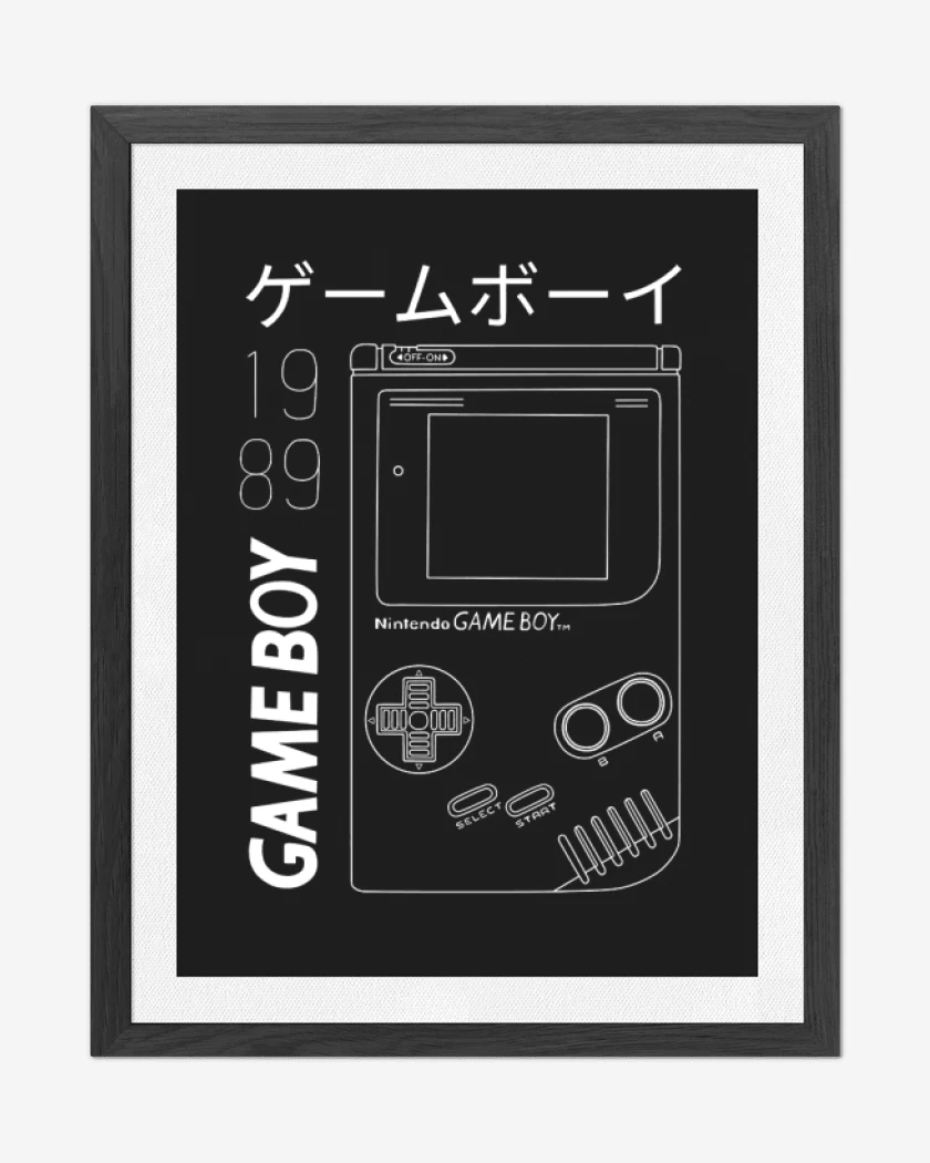 Cuadro decorativo Negro de Game boy
