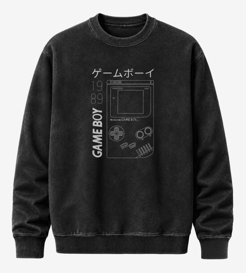 Poleron Polo Acid Wash Negro de Game boy