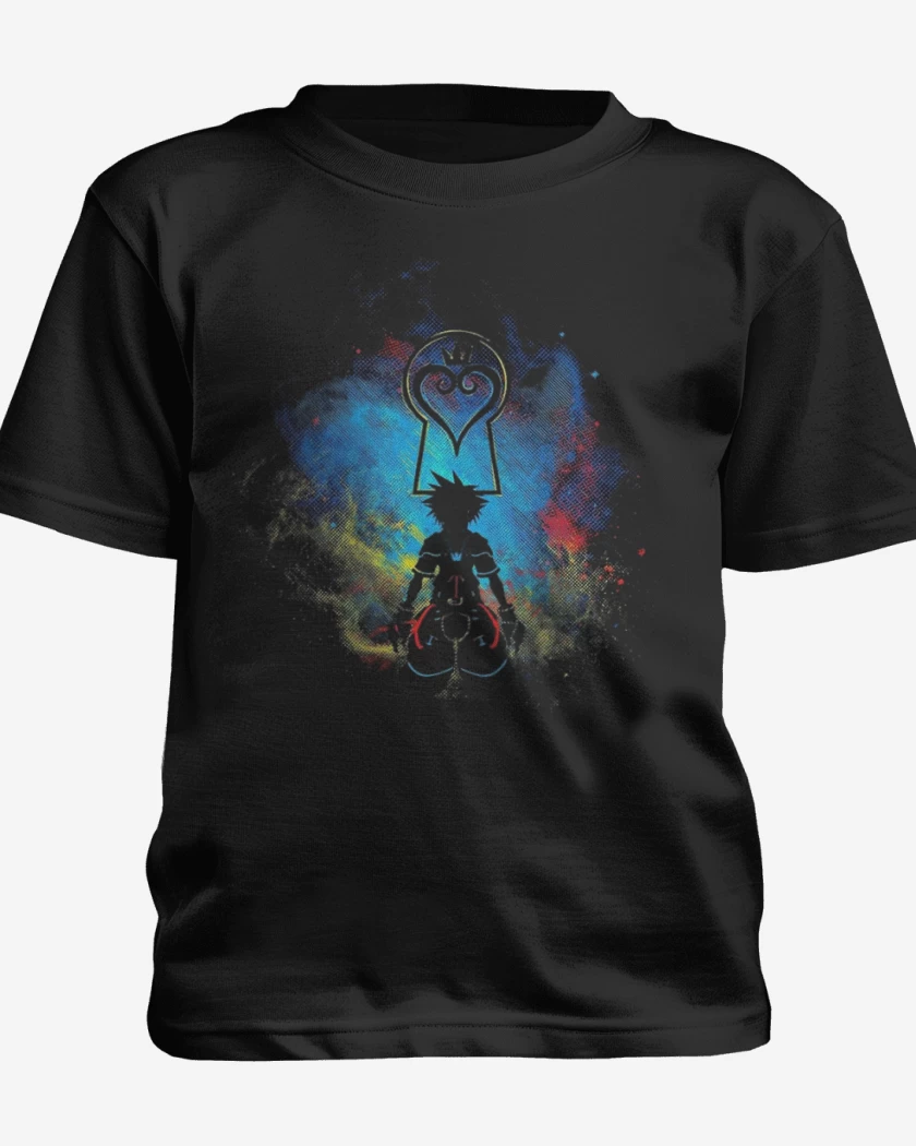 Polera de niño Negro de Kingdom hearts full color