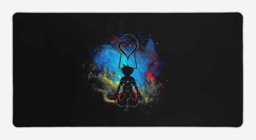 Mouse pad Gamer Negro de Kingdom hearts full color