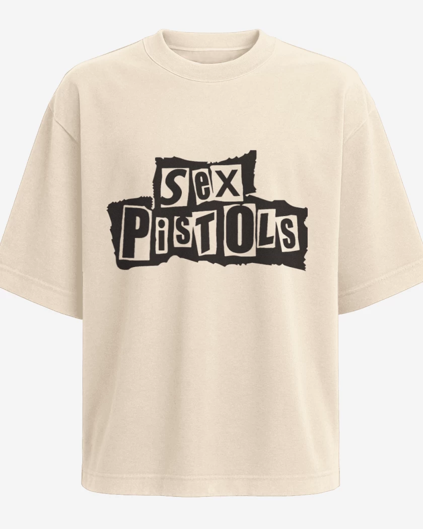 Polera Oversize Beige de Sex pistols