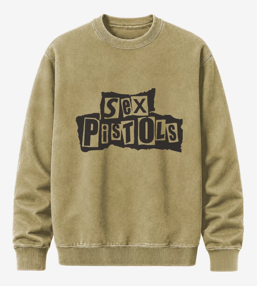 Poleron Polo Acid Wash Beige de Sex pistols