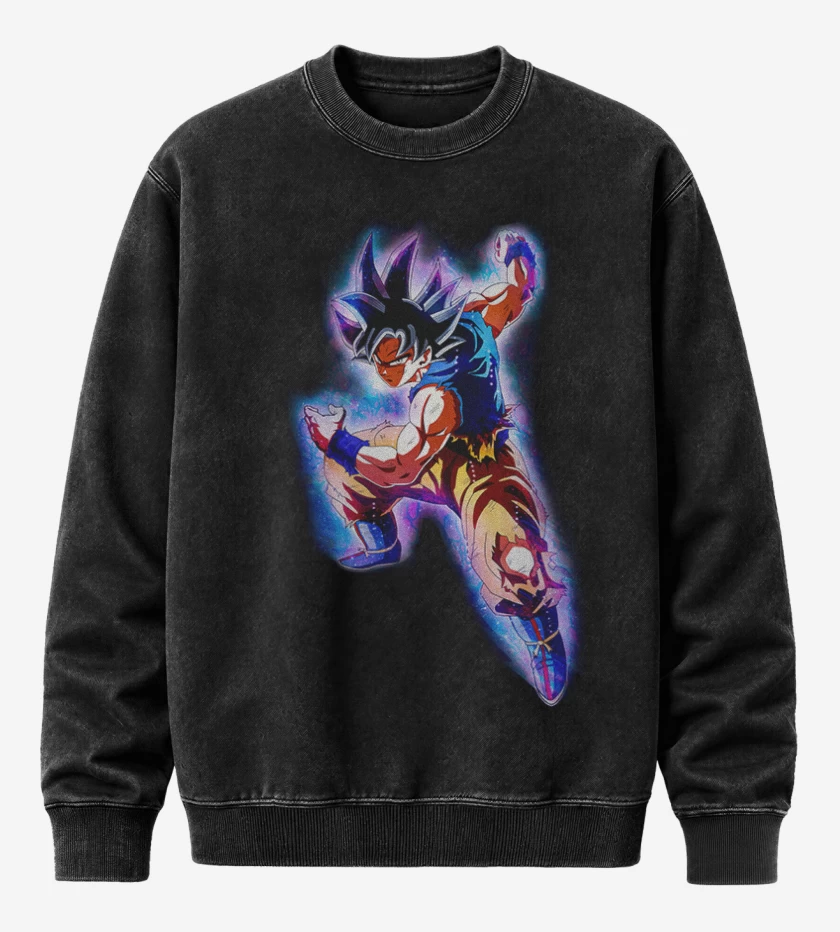 Poleron Polo Acid Wash Negro de Miggate no gokui