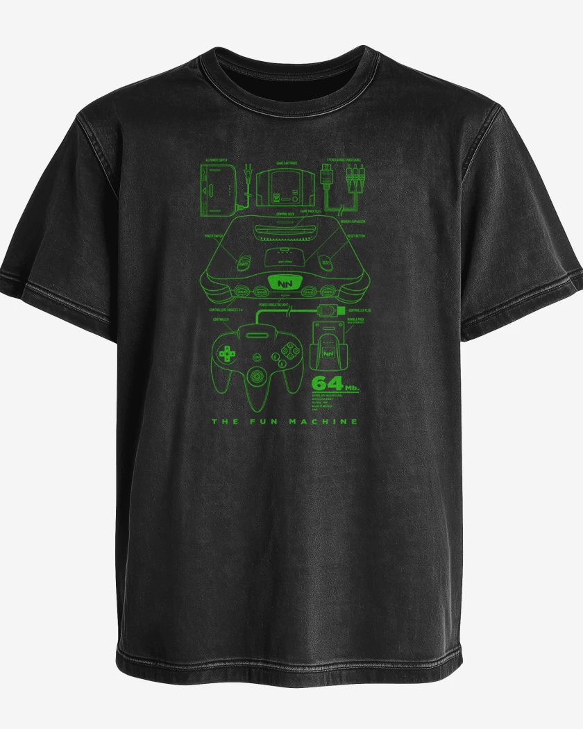 Polera desgastada The fun machine