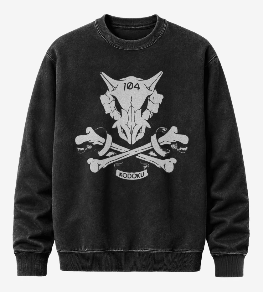 Poleron Polo Acid Wash Negro de Pokemon - Kodoku