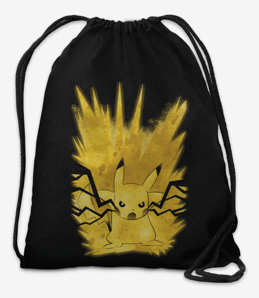 Mochila Negro de Pikachu impactrueno